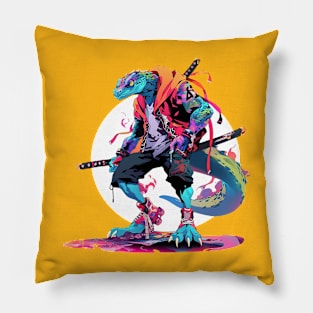 samurai lizard Pillow