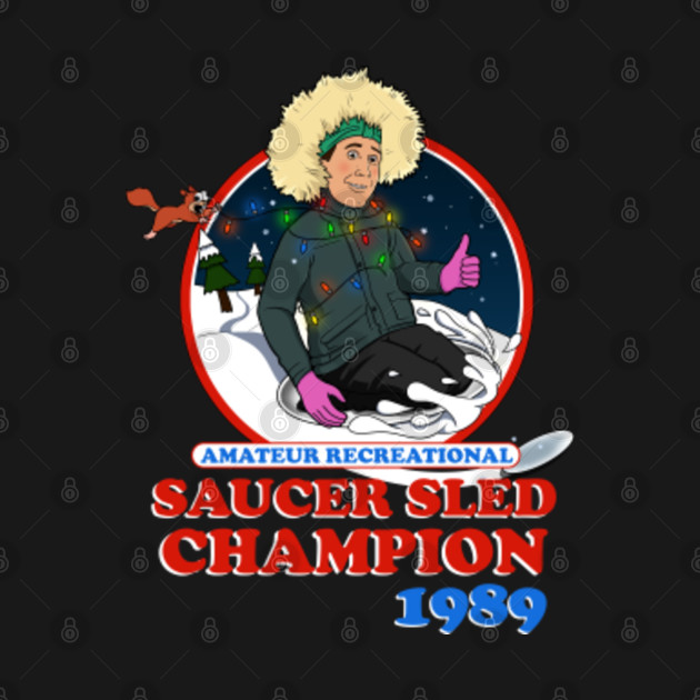 Saucer Sled Champion - Christmas Vacation - T-Shirt