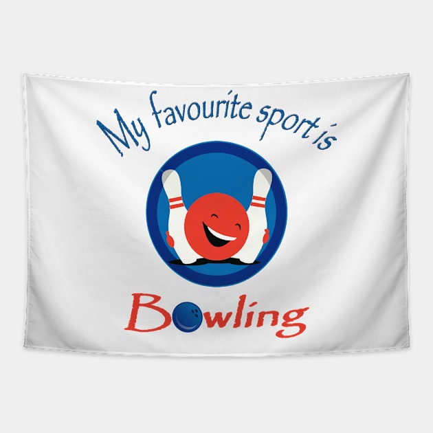 bowling is my favorite sport Tapestry by Pop on Elegance