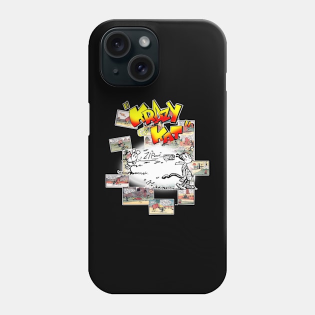 Krazy Kat - comics in the newspapers Phone Case by enyeniarts