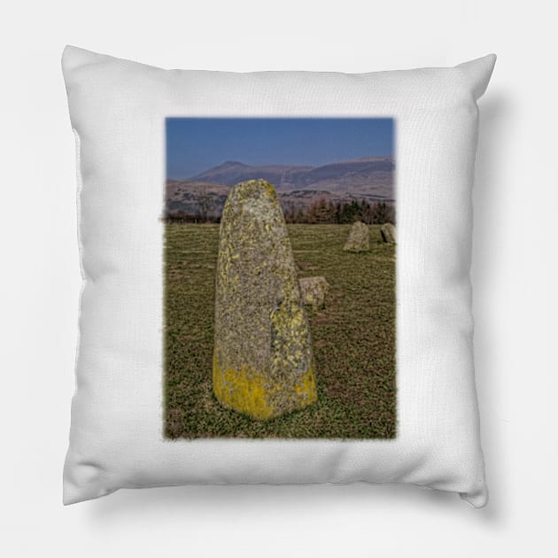 Castlerigg Stone Circle, UK (31) Pillow by Avalinart