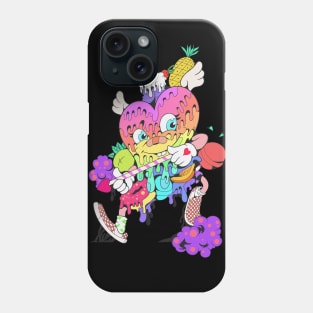 Dope melting heart character illustration Phone Case