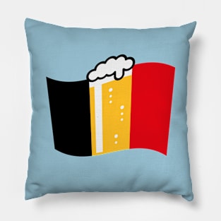 Belgium Beer Flag (Nation Of Beer / Beerland / 4C) Pillow