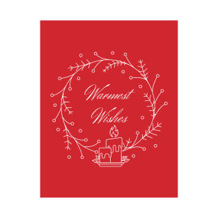 Holiday Collection - Warmest Wishes (Red/White) T-Shirt