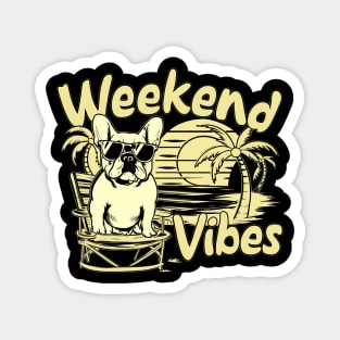 Weekend Vibes Bulldog – Chill Out in Style Magnet