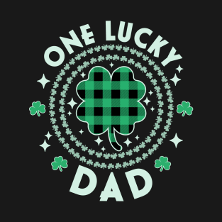 One Lucky Dad Irish St Patricks Day Shamrocks Green Funny T-Shirt