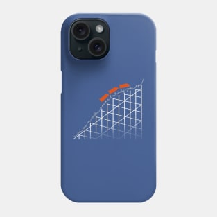 I'm On a Roller Coaster That Only Goes Up (Orange Cars) Phone Case