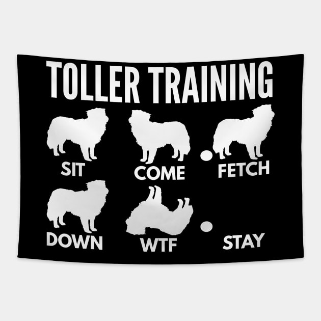 Toller Training Nova Scotia Duck Tolling Retriever Tricks Tapestry by DoggyStyles