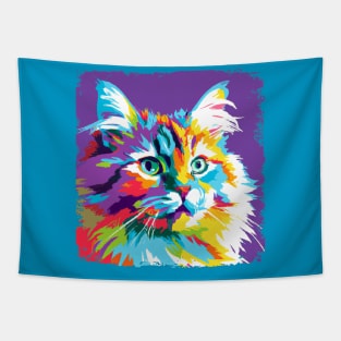 Siberian Cat Pop Art - Cat Lover Gift Tapestry