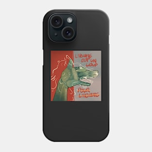 MAN IS A WOLF Phone Case