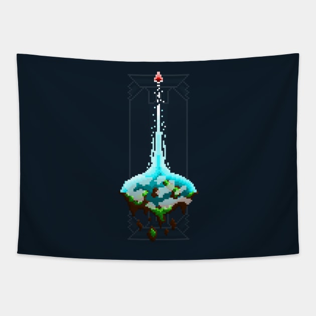 Pixel Planets : Earth Tapestry by Draad