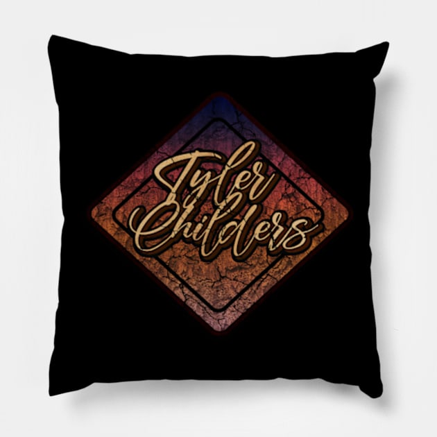 Tyler Childers vintage design on top Pillow by agusantypo