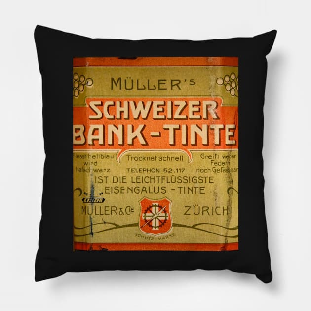 Schweizer Bank Tinte / Swiss Artwork Photography Pillow by RaphaelWolf