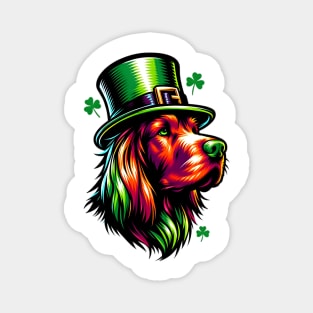 Irish Setter Celebrates Saint Patrick's Day Magnet