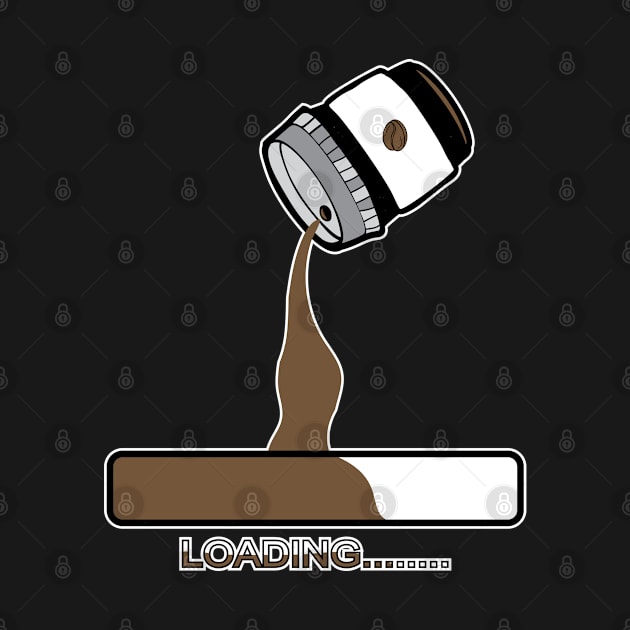 Coffee loading.typography slogan design. by Longgilbert