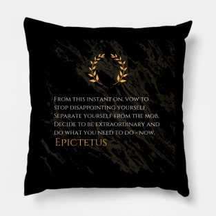 Embrace the Extraordinary: Epictetus's Call to Self-Mastery Pillow