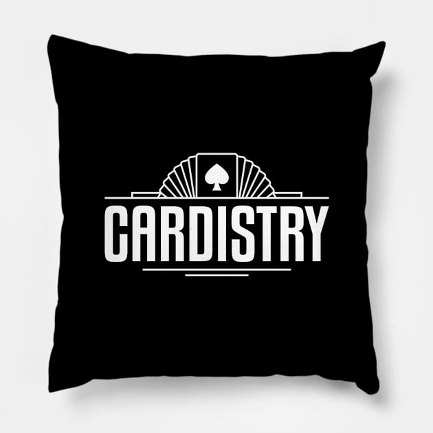 The Cardistry - White Version Pillow by FunkyHusky