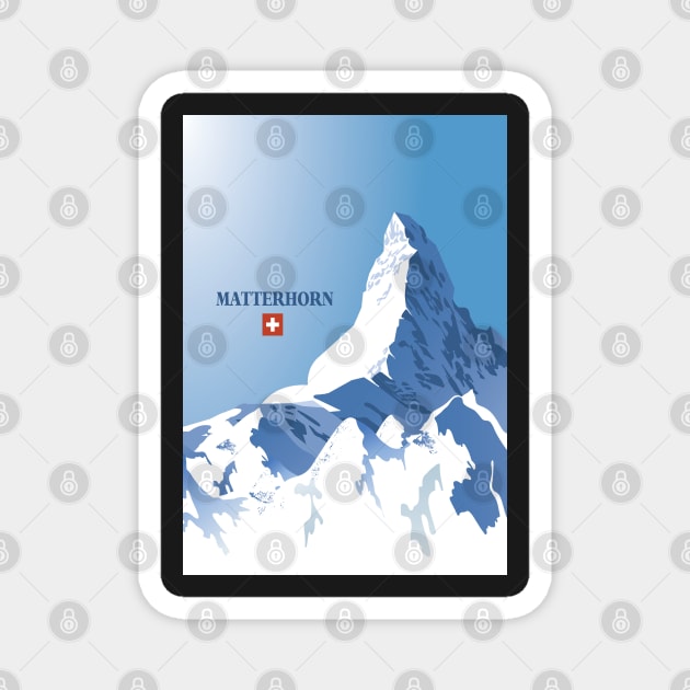 Matterhorn,Zermatt,Switzerland,Ski Poster Magnet by BokeeLee