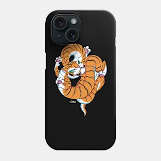 swirly tiger dragon Phone Case