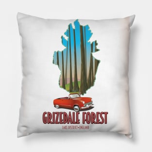 Grizdale Forest Lake District England map Pillow