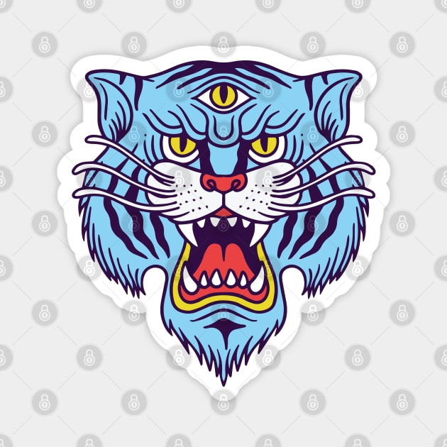 3rd Eye Tiger Magnet by machmigo