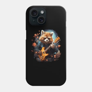 Red Panda Playing Guitar Phone Case