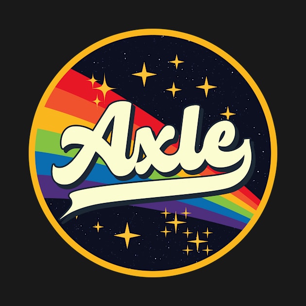 Axle // Rainbow In Space Vintage Style by LMW Art