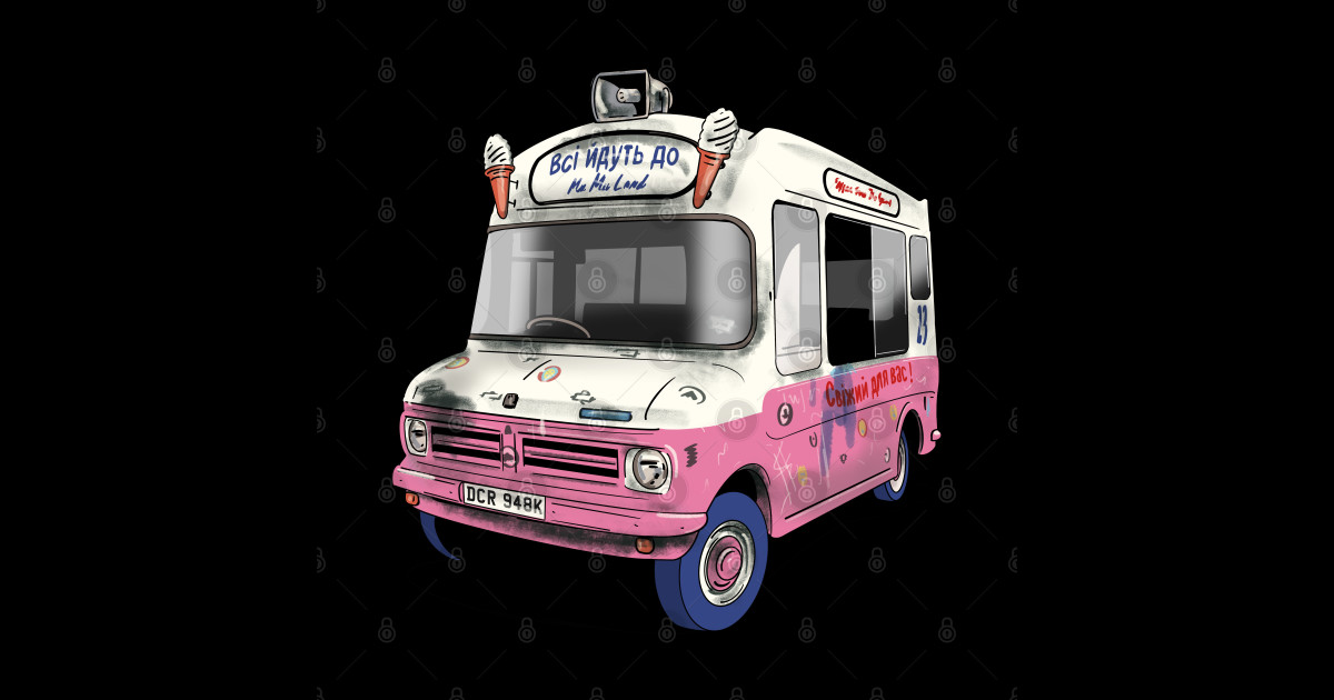 KLF Ice Cream Van Bands Sticker TeePublic