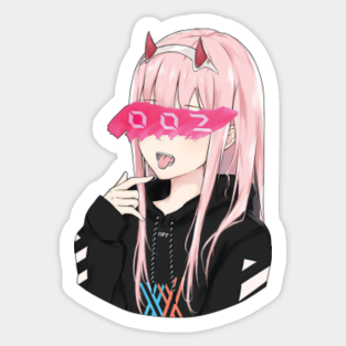 Zero Two Fanart Hoodie Zero Two Waifu Stickers Teepublic zero two waifu stickers teepublic