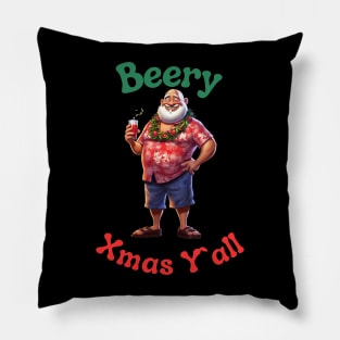 Santa Claus Christmas in July Pillow