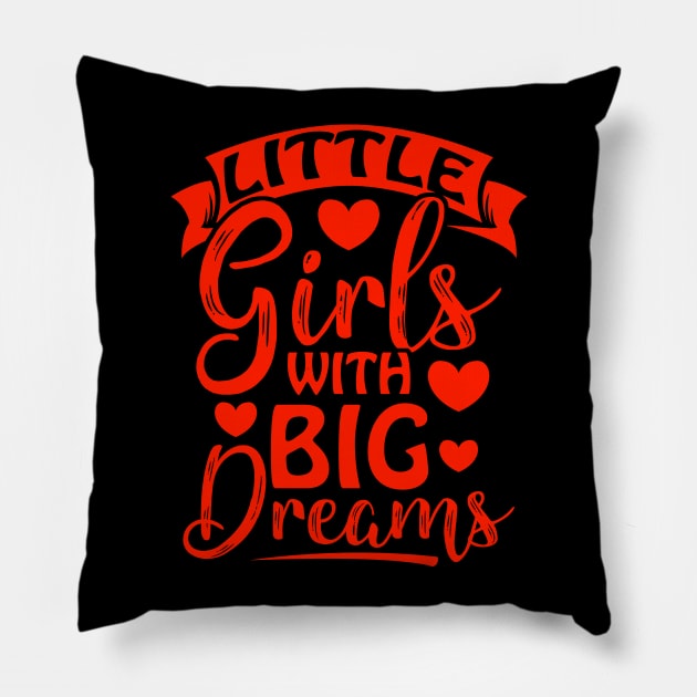 Little Girl With Big Dreams Feminist Activism Pillow by solsateez