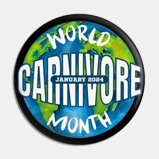 World Carnivore Month January 2024 Pin