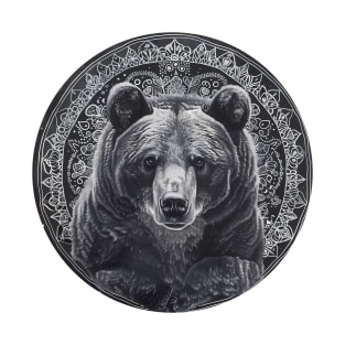 Mandala - Bear Black T-Shirt