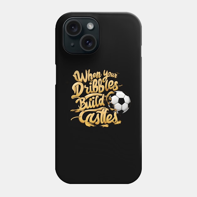 When Your Dribbles Build Castles - Creative Beach Soccer Phone Case by CreationArt8