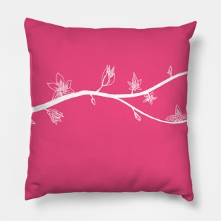 Cherry blossoms on dark Pillow