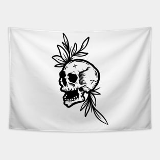 Skull Leaves Tapestry