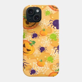 Halloween Spider Pumpkin Orange Phone Case