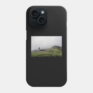 Icelandic Church in the Fog Phone Case