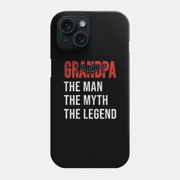 Grand Father Albanian Grandpa The Man The Myth The Legend - Gift for Albanian Dad With Roots From  Albania Phone Case by Country Flags