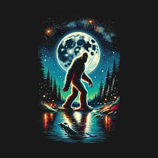 Moon Bigfoot Sasquatch Cool Bigfoot T-Shirt