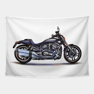 Drawing of Retro Classic Motorcycle HD VRSCDX Night Rod Tapestry