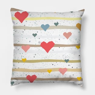 Hearts and stripes Pillow