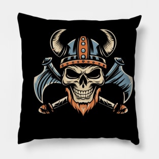 American Traditional Vikings Tattoo Pillow