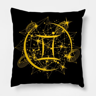 Zodiac Gemini Symbol Pillow
