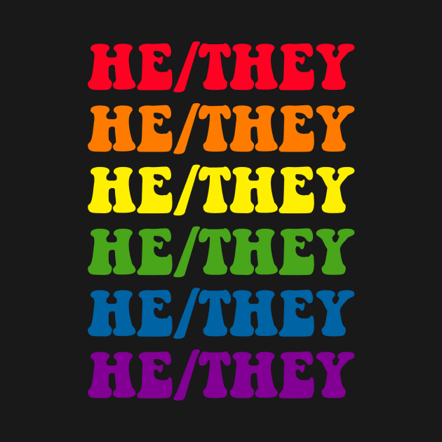 He/They Retro Rainbow Font by nats-designs