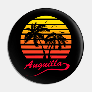 Anguilla 80s Tropical Sunset Pin