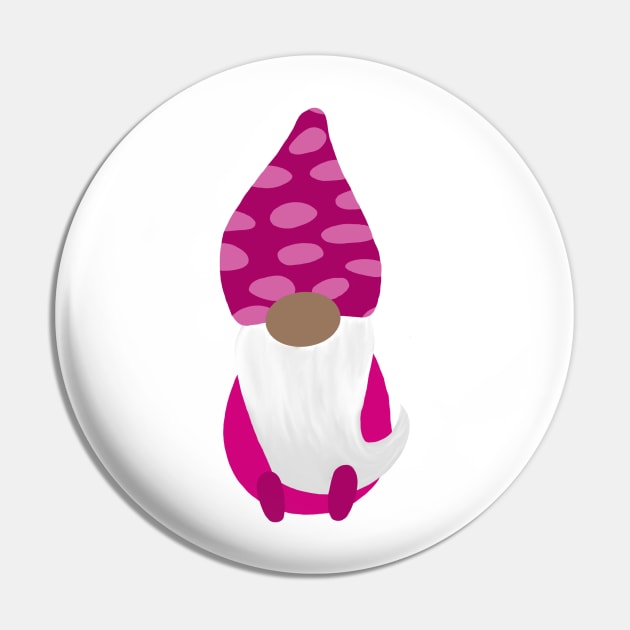 Pink Gnome Pin by nats-designs