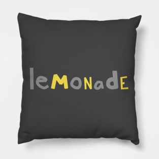 Lemonade in Ultimate Gray Illuminating Typography Pillow