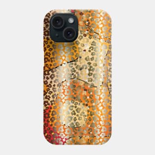 Colourful gradient unique flowers leopard stripes abstract modern 287 Pattern Phone Case