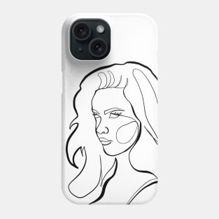 Woman Face Line Art Phone Case